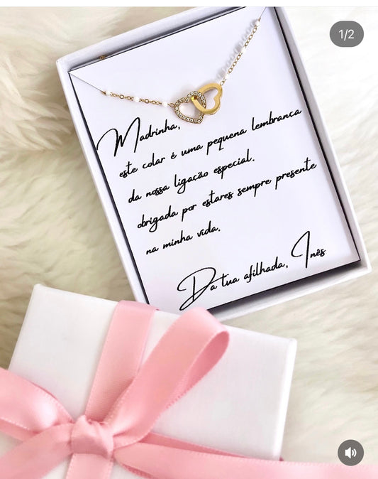 Caixa Madrinhas - Colar Corações