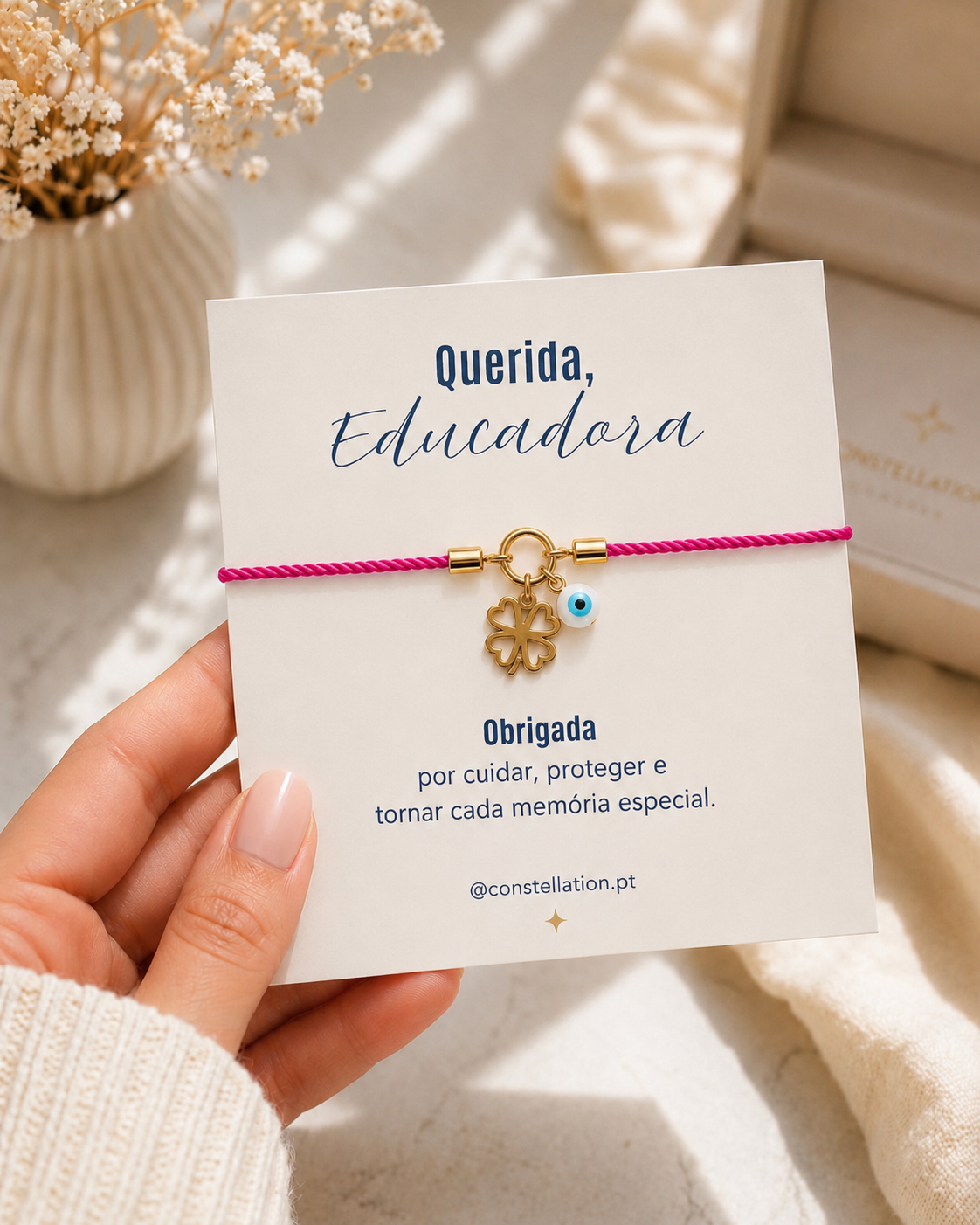 Lembrança Educadora - Pulseira Sorte & Proteção