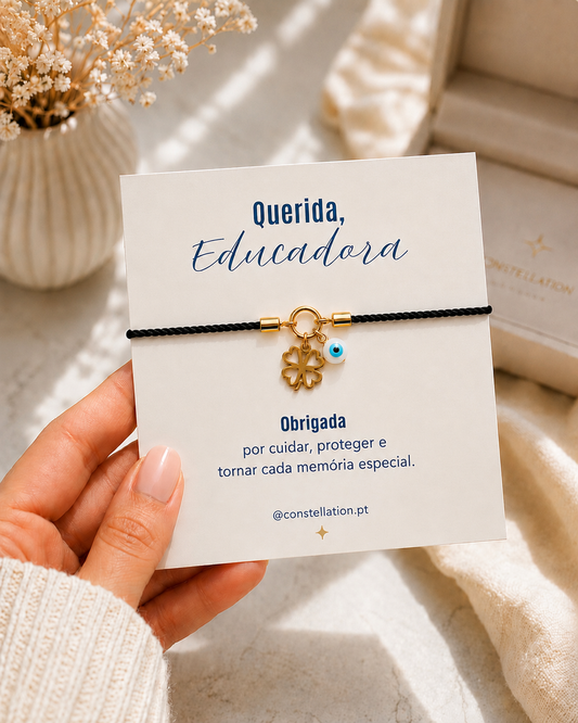 Lembrança Educadora - Pulseira Sorte & Proteção
