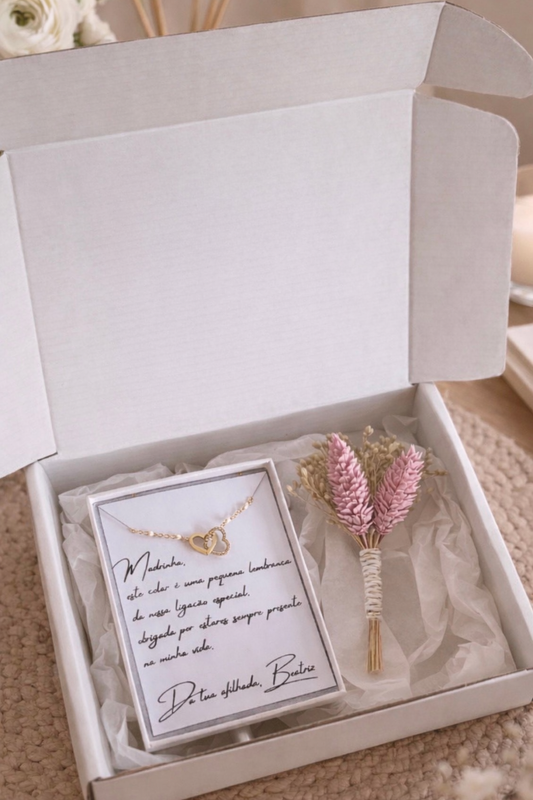 Box Madrinhas - Colar Corações