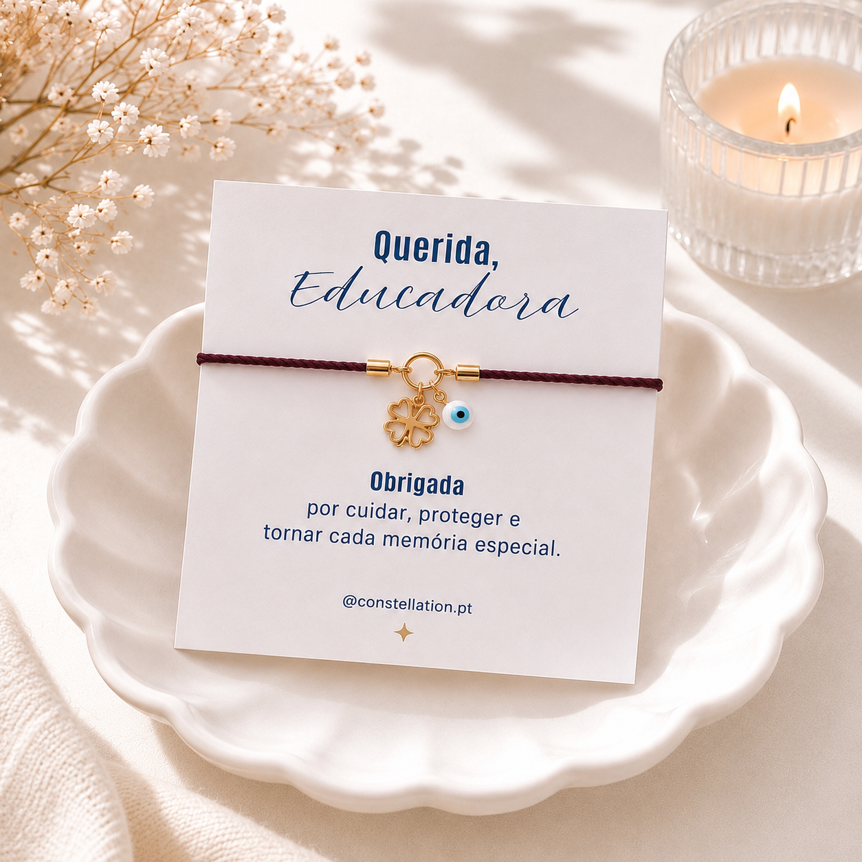 Lembrança Educadora - Pulseira Sorte & Proteção