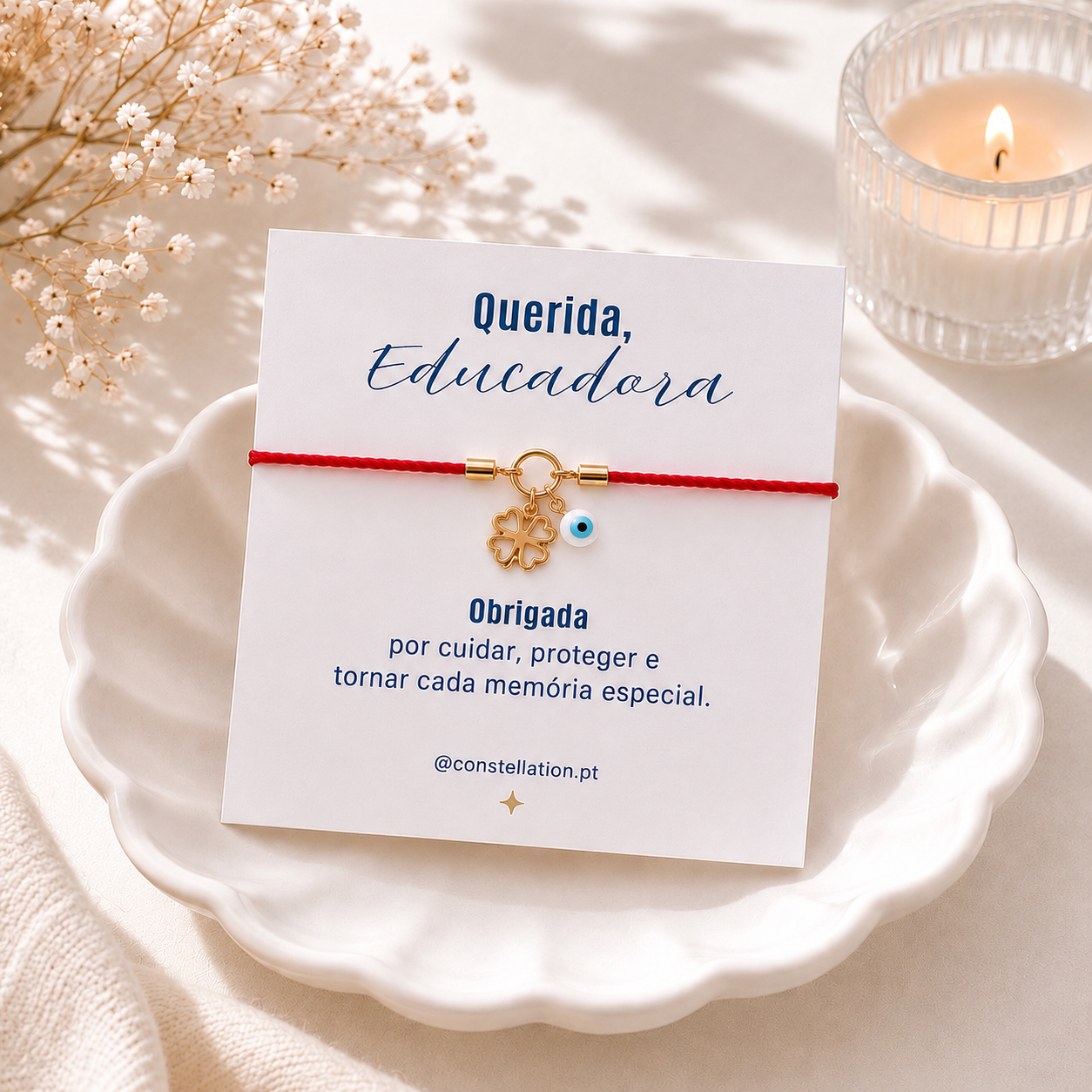 Lembrança Educadora - Pulseira Sorte & Proteção