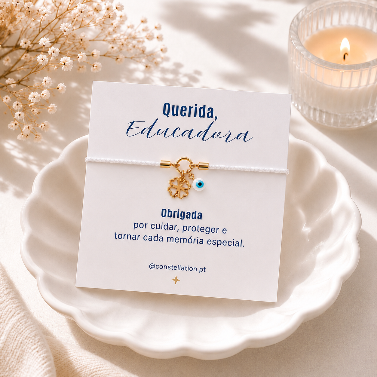 Lembrança Educadora - Pulseira Sorte & Proteção