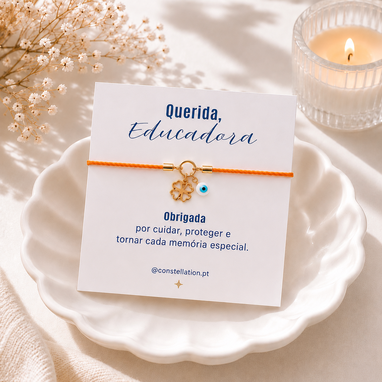 Lembrança Educadora - Pulseira Sorte & Proteção