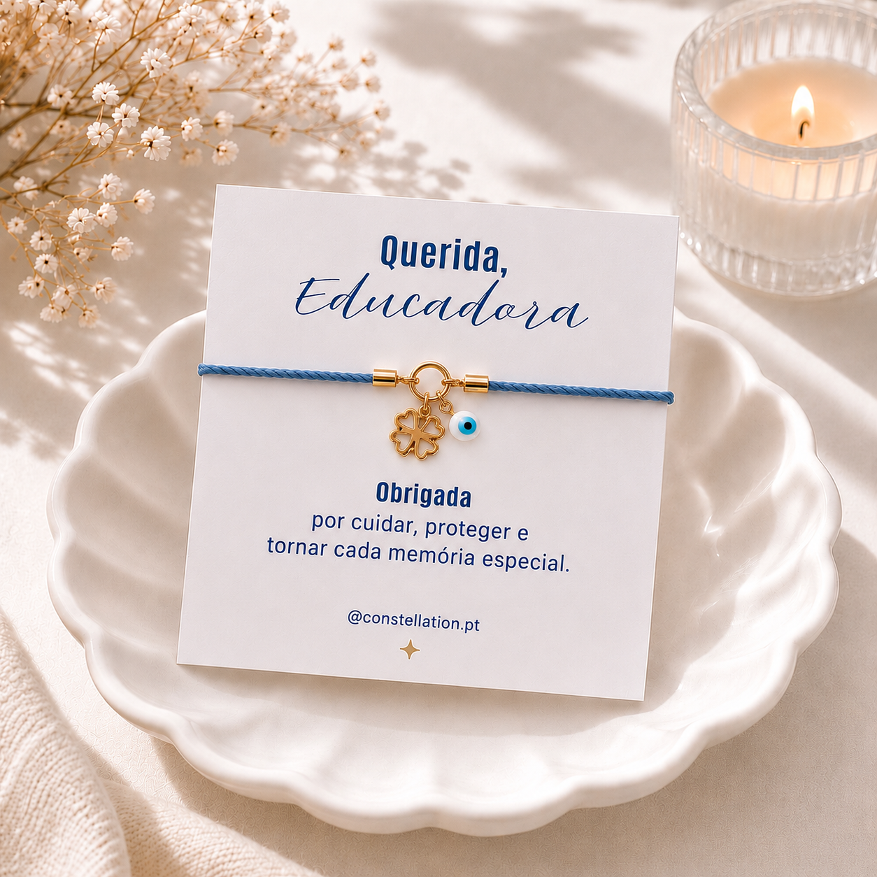 Lembrança Educadora - Pulseira Sorte & Proteção