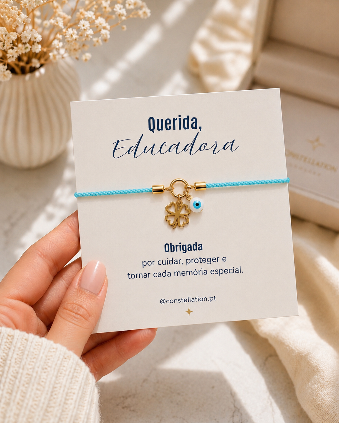 Lembrança Educadora - Pulseira Sorte & Proteção